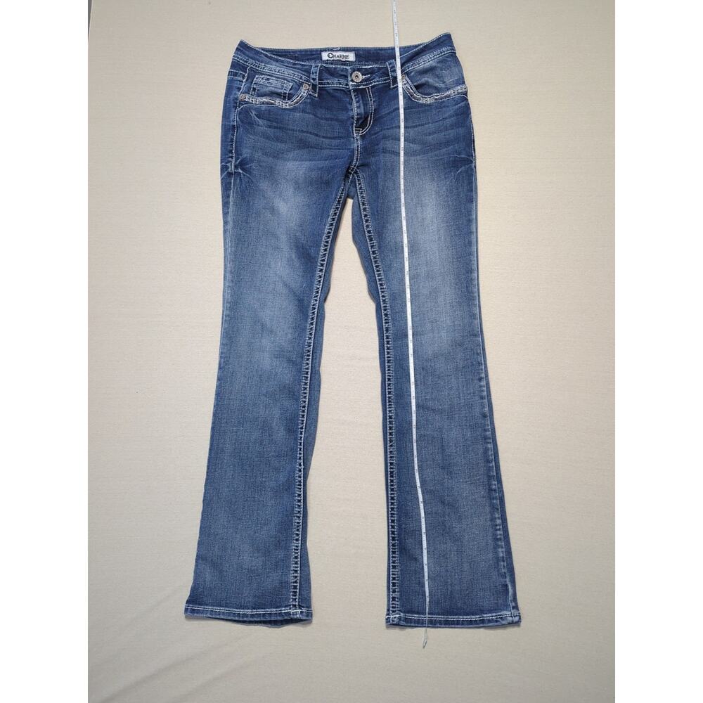 Charme by Grace Aztec Bootcut Jeans Women's 31 Embroidered Low Rise Western Boho - Picture 7 of 8